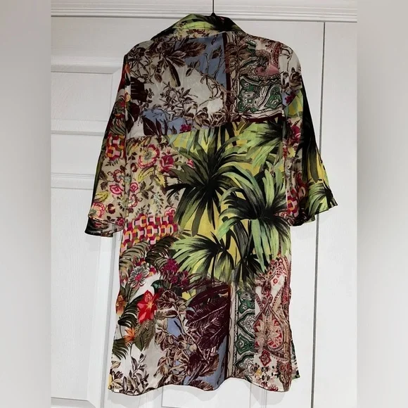 Tropical print dress. Size S. Never worn - Picture 6 of 8